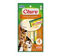 4 sobres x 14 g Churu Snack Cremoso Receta de Pollo con Queso para perros