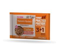 Nature's Variety - Alimento en salsa para gatito - Pack de pollo y salmón - Cantidad: Multipack 4