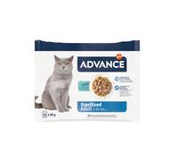 Advance Adult Esterilizados Bocaditos Bacalao Salsa para Gatos 4 x 85 gr