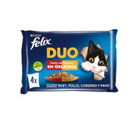 Felix Duo Festín de Sabores en Gelatina para Gatos 4 x 85 gr