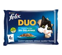 Felix Duo Festín del Mar en Gelatina para Gatos 4 x 85 gr
