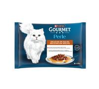 Purina Gourmet Perle Delicias de Pollo y Buey en Salsa para Gatos 4 x 85 gr