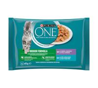 4 sobres x 85 g Purina One Indoor Formula Sobre en salsa para gatos