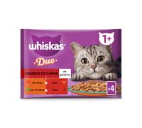 4 sobres x 85 g Whiskas Duo Combos de Carne Sobre en gelatina para gatos