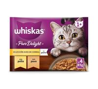 4 sobres x 85 g Whiskas Pure Delight Selección Aves Gelatina en Bolsita para gatos