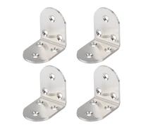 4 soportes de ángulo de metal de 3 agujeros en forma de L, conectores de código gruesos, inoxidables, soportes de esquina