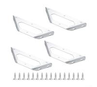 4 soportes de esquina de acero inoxidable para soporte de marco de muebles con acabado cepillado y geometría triangular de 90 grados (M)