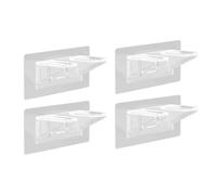 4 soportes de estante para armarios de pared, ganchos adhesivos, soporte de partición para armario, soporte de partición para armario