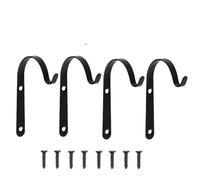 4 soportes de metal en forma S for colgar plantas, ganchos curvos for el hogar, jardín, colgador decorativo pared for linterna, maceta, comedero for pájaros Para PáJaros, Linternas, Juegos De Viento