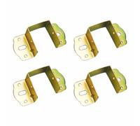 4 soportes de metal resistentes para riel de cama, bisagras de soporte, accesorios fijos para muebles para conectar a cabeceros de madera (color zinc + 48 mm)