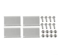 4 soportes de panel solar estilo Z para techo de caravana, soportes de aleación de aluminio con tornillos de acero inoxidable para instalación de cámper, furgoneta, yate, 5,5 x 4,2 cm