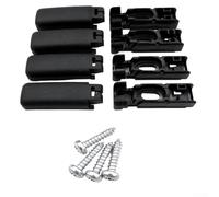 4 soportes de sujeción de base ciega con tornillos para persianas de ventana y rieles de cortina, clips de montaje de plástico, soporte seguro y estable para tratamientos de ventanas del hogar u
