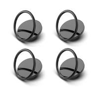 4 soportes magnéticos para anillo de dedo para teléfono móvil, de aleación de zinc de lujo, aptos para montaje magnético en coche. nuevo