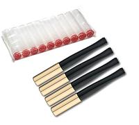 4 soportes para cigarrillos DENICOTEA con eyector, color negro y dorado