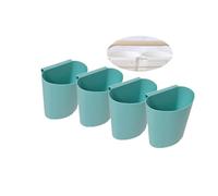 4 soportes para colgar tazas, accesorios para carrito rodante, recipientes para plantas, macetas colgantes, ahorrador de espacio, organizador de pared de cocina, decoración (azul)