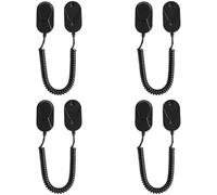 4 soportes para control remoto con cable de seguridad, organizador retráctil de cuerda antipérdida, soporte de pared de fuerte fuerza de fijación, instalación sin daños, ABS, almacenamiento que ahorra