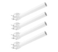 4 soportes para mástil de luz, modernos soportes para lámparas de calle, soporte de iluminación solar, juego de extensión para faroles de calle solares (blanco)