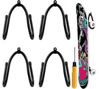 4 soportes para monopatín, soporte de pared para monopatín, soporte de pared para longboard, soporte de pared con tornillos para colgar para monopatín, longboard, Pennyboard