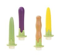 4 soportes para pájaros para grises y loros africanos que promueven la molienda de picos en forma de vegetales