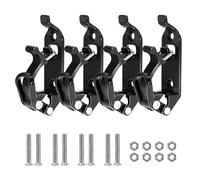 4 soportes para palas para barras de techo, accesorios para barras de techo, soporte para palas, soportes de montaje en pared, kit de montaje de abrazadera, abrazaderas de goma para portaequipajes