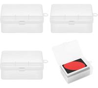 4 soportes para tarjetas diseñados para juegos de cartas clásicos, capacidad para 108 cartas compatibles con la baraja clásica UNO, etc. Caja de plástico de 3.93 x 2.6 x 1.57 pulgadas (sin tarjetas)