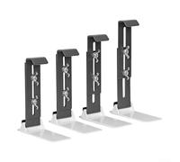 4 soportes para ventana sin taladrar, soporte invisible para macetero de ventana, color antracita, altura ajustable, para cajas de exterior de 10-18 cm