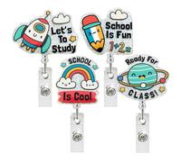 4 soportes retráctiles para carretes de enfermeras y médicos, con soporte de clip retráctil para insignias de hospital