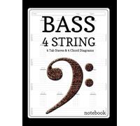4 String Bass Notebook: Bass Guitar Tablature Book for Musicians, Composers & Beginners in the Art. Hardcover Version.