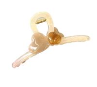 4 Stück 13 cm Haarklammer,Liebe Haarnadel,Große Haarspange,Acryl-Haarspangen,Rutschfestes Haarklammern für Frauen,Haarstyling Zubehör,Haar-Accessoires,Mädchen Kopfbedeckung,Beige
