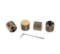 4 Stück Metall-Gitarrenknöpfe, flache Oberseite, Kuppelform, Volumen- und Tonregler-Knopfset, Vintage-Blumen-Design, Zubehör für E-Gitarren mit Schraubenschlüssel für Musiker und (GD139D Bronce)