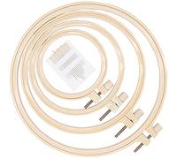 4 tamaños redondos de marco de bordado, bastidor para bordar, bastidores para bordados, incluye 16 agujas, aro bordado, marco de bordado, anillo de bordado, para punto de cruz, manualidades, costura