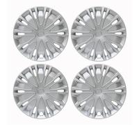 4 tapacubos universales for Ruedas, de Repuesto 14, 15 y 16 Pulgadas, Accesorios PP for neumáticos, for SUV camión(R16 Silver)