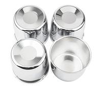 4 Tapas centrales de Rueda de Empuje cromadas Plateadas para llanta de Rueda de Remolque de 4.25 Pulgadas