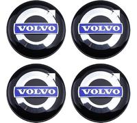 4 Tapas Centro de Rueda para Volvo XC60 XC90 V60 S60 V90 S90 2018-2023, Cubierta Centro de Rueda de Plástico ABS Prueba de Polvo Impermeable Antióxido Accesorios Coche,Black-60mm