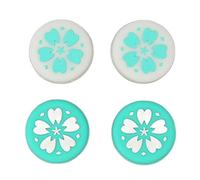 4 Tapas de Agarre para Pulgar Compatibles con Switch, OLED, Switch Lite, Silicona Suave JoyCon Joystick Grip Cute Stick Cover, Tapas de Repuesto para Joystick para Evitar (Blue)