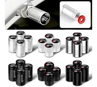 4 tapas de aluminio 3D para válvulas de neumáticos de coche, para Audi Sline A1 A2 A3 A4 A4L A5 A6 A7 A8 A8L TT Q1 Q2 Q3 Q4 Q5 Q6 Q7 Q8 B2 MS-Black for Audi