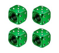 4 Tapas De Válvula De Neumático De Aleación De Aluminio For Rueda De Coche, Cubiertas De Vástago De Llanta De Neumático, Antipolvo For Automóviles, Motocicletas, Camiones Y Bicicletas(Green)