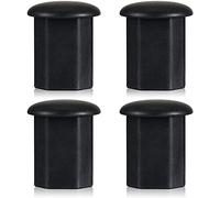 4 Tapas Lacrosse para Extremo de Lacrosse, Tapas de plástico de Lacrosse, Tapas de Extremo de Lacrosse, Suministros de Palo de Hockey Lacrosse, Color Negro