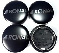4 tapas originales Ronal de 64 mm, color negro mate