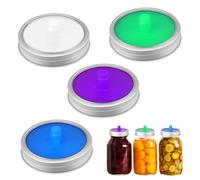 4 tapas para tarros de Mason, tapas de silicona para tarros de conserva, pesos de fermentación reutilizables para kimchi, chucrut, pepinos