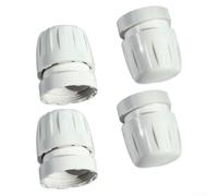 4 tapas reguladoras de distribuidor de agua M30 x 1.5 para termostato de radiador de calefacción de suelo, plástico blanco, 40 mm, resistente a fugas, instalación ajustable (A)