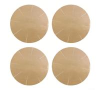 4 tapetes redondos de PTFE reutilizables antiadherentes para horno para uso doméstico en hornos eléctricos de gas y microondas (8 pulgadas)