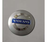 4 Tapones Adhesivos para Tapacubos para Volvo 56mm 60mm 65mm, Centro de Rueda de Coche Cubierta de La Etiqueta Auto Llantas Decorativa Emblema,60MM-Silver