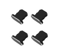 4 tapones antipolvo para puerto de carga, carcasa suave y delgada, para 13/12/11 (negro)