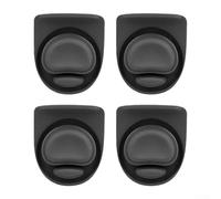 4 tapones de tapa de silicona para botellas de 19/24/32/40 onzas diseñadas para adaptarse a recipientes de agua de plástico para evitar fugas y derrames con sellado hermético (negro)
