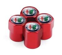 4 Tapones de Válvula Aleación Aluminio para Alfa Romeo Giulia Stelvio Quadrifoglio Giulietta 156 147 Mito Tonale GT, Tapones Rueda Coche Resistentes Corrosión, para marcar los neumáticos