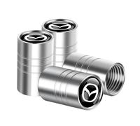4 Tapones de Válvula Aleación Aluminio para Mazda 2 3 5 6 Axela Atenza Geschwindigkeit 6 CX-3 CX-4 CX 5 CX-7 MS, Tapones Rueda Coche Resistentes Corrosión para marcar los neumáticos