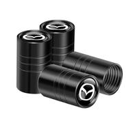 4 Tapones de Válvula Aleación Aluminio para Mazda 2 3 5 6 Axela Atenza Geschwindigkeit 6 CX-3 CX-4 CX 5 CX-7 MS, Tapones Rueda Coche Resistentes Corrosión para marcar los neumáticos,Black-3