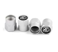 4 Tapones de Válvula Aleación Aluminio para MG ZS 5 7 6 Cyberster MG4 EV ES5 HS One GT GS MG3 EZS 3SW, Tapones Rueda Coche Resistentes Corrosión, para marcar los neumáticos,Silver-1