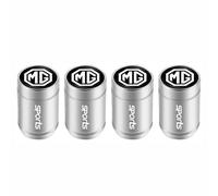 4 Tapones de Válvula Aleación Aluminio para MG ZS 5 7 6 Cyberster MG4 EV ES5 HS One GT GS MG3 EZS 3SW, Tapones Rueda Coche Resistentes Corrosión, para marcar los neumáticos,Silver-2